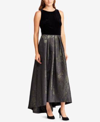 Lauren ralph lauren metallic hotsell jacquard gown