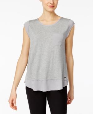 Calvin Klein Cap-Sleeve Pocket Tee - TopLine Fashion Lounge